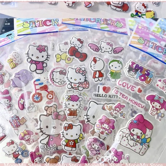 ⭐️ -Stickers my Melody hello kitty puffy Sanrio lot​ - Picture 3 of 7